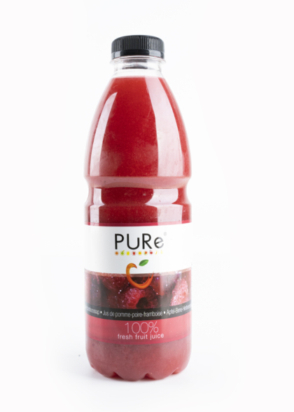 The Juicy Group - Pure - Jus de framboise-pomme-poireau - Pure HPP 1L